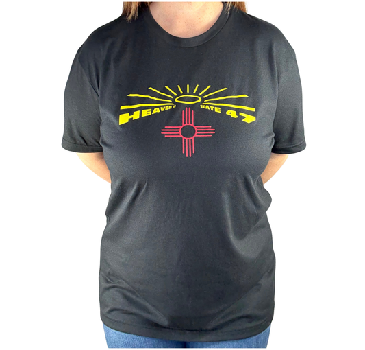 Unisex Crew | Heaven in State 47 Logo | Black | Yellow & Red HS47
