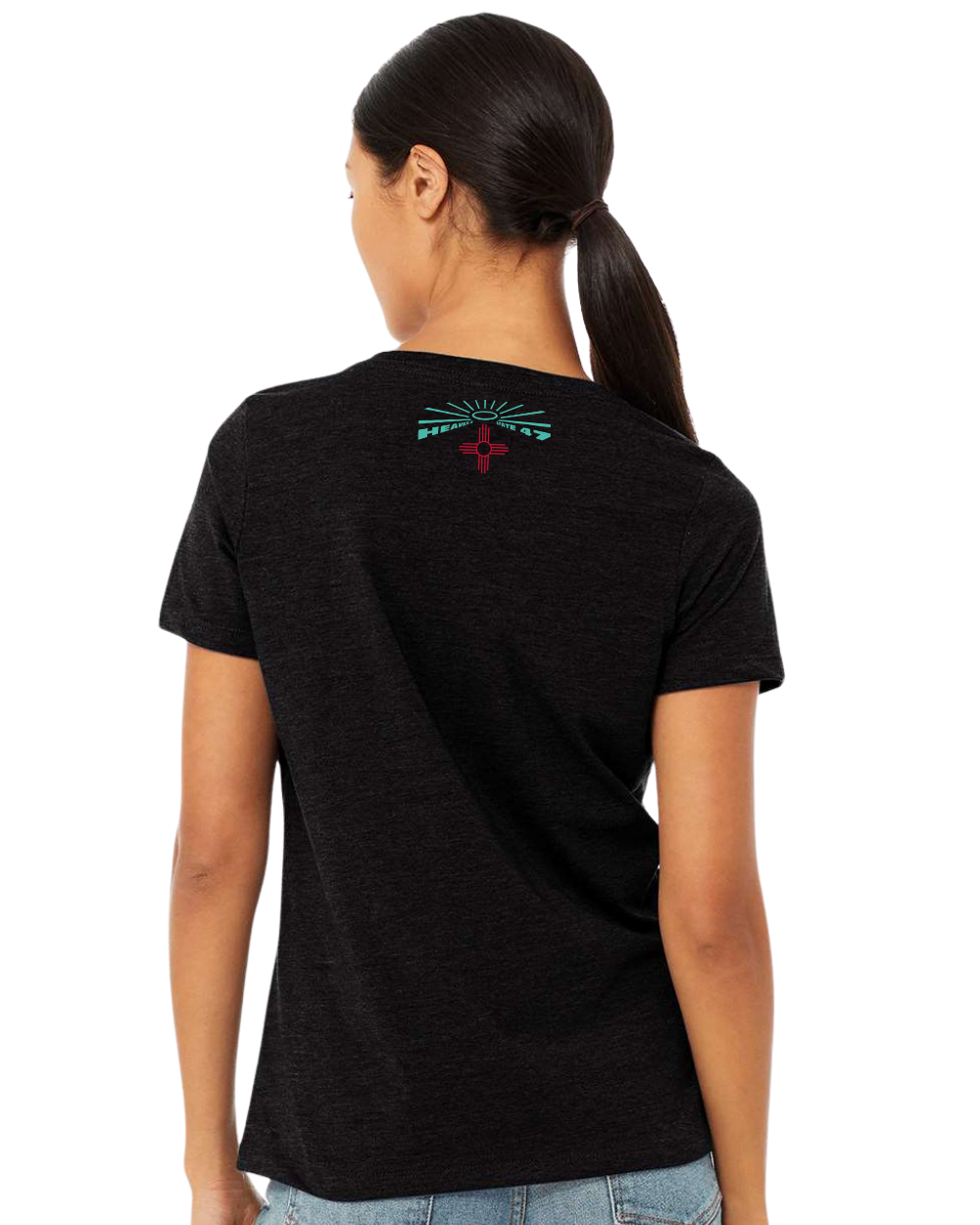 Women's V-Neck | Heaven in State 47 | Black | believe. 1947