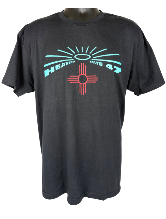 Kid's Crew | Heaven in State 47 Logo | Black | Turquoise & Red HS47