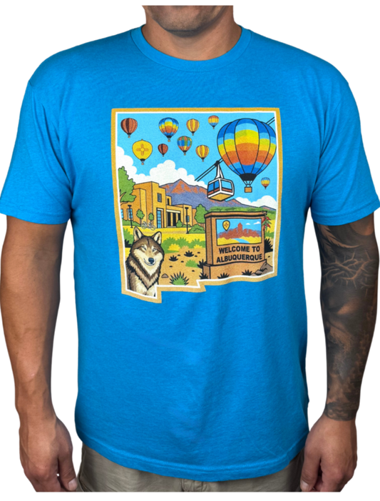 Unisex Crew | Heaven in State 47 Albuquerque Edition 1 | Black, Turquoise, Military Green