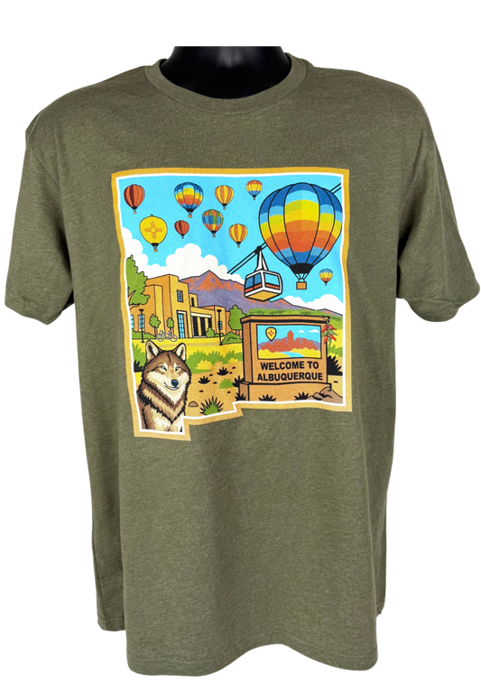 Unisex Crew | Heaven in State 47 Albuquerque Edition 1 | Black, Turquoise, Military Green