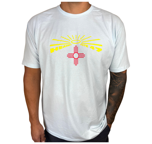 Men's Premium Fitted Crew | Heaven in State 47 Logo | Light Blue