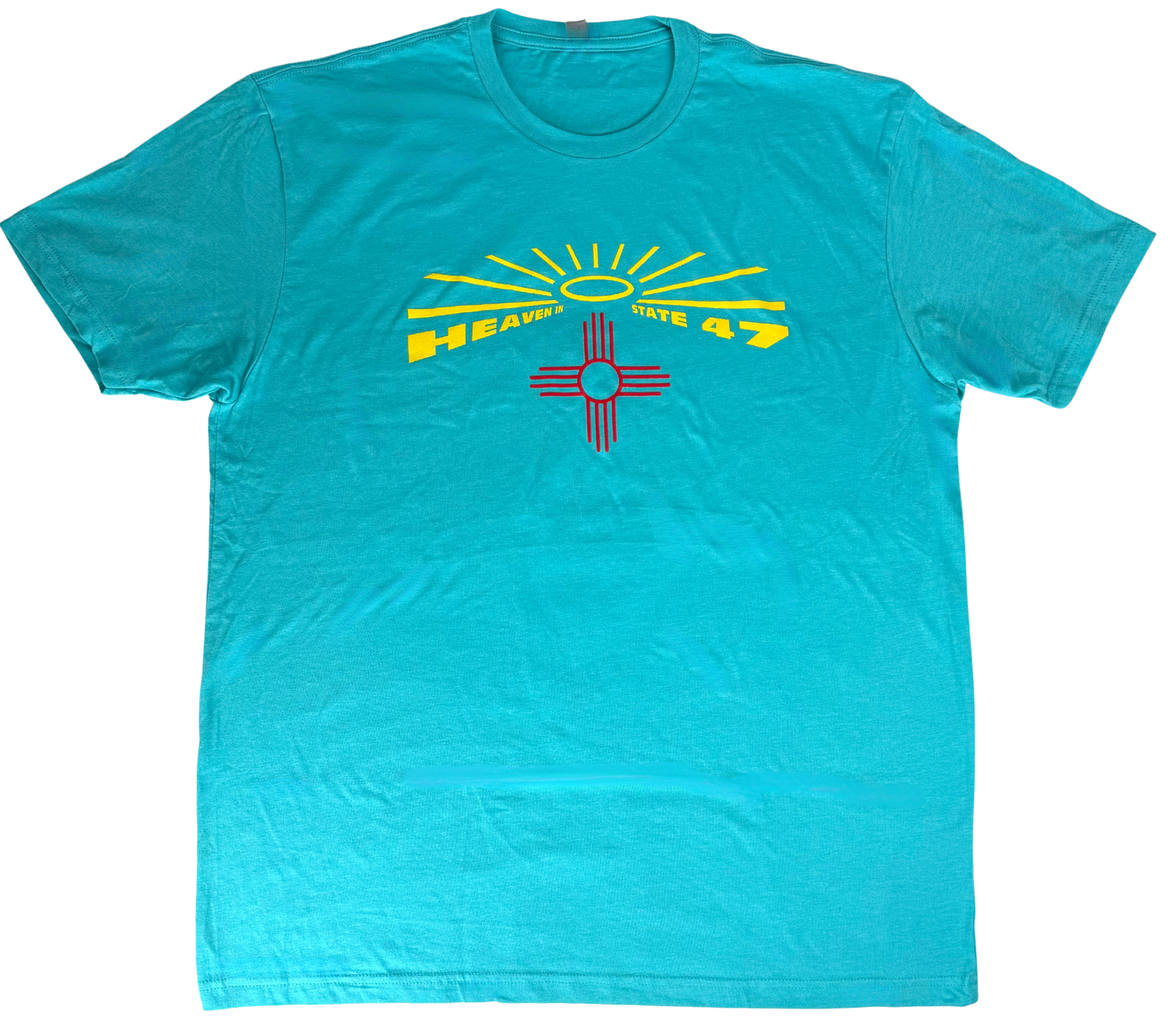 Men's Crew | Heaven in State 47 Logo | Cream, Tahiti Blue, Military Green, Maroon | Yellow & Red HS47