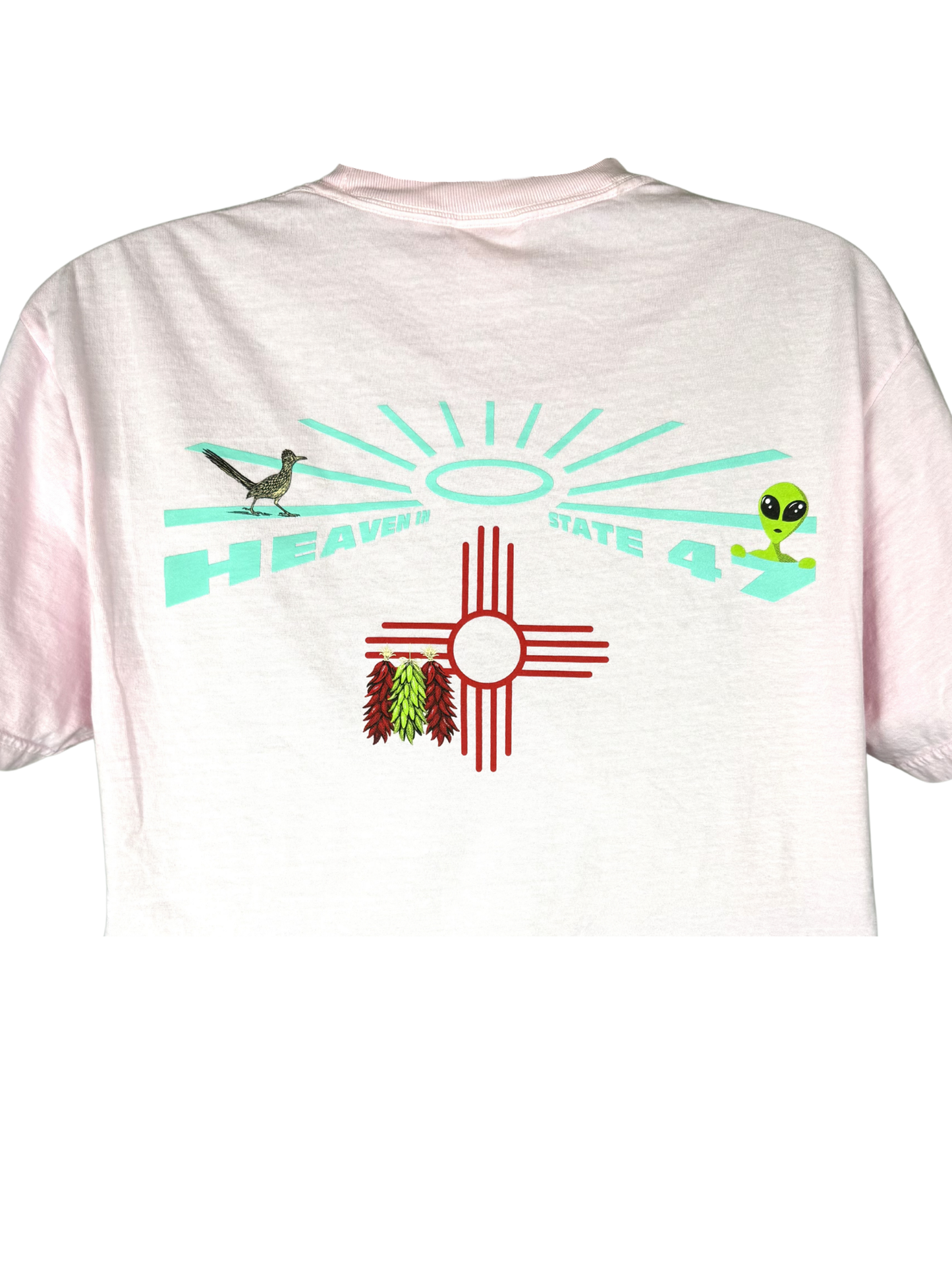 Unisex 100% Cotton Heavyweight Crew | Heaven in State 47 Alien Heat Run Edition | Light Pink